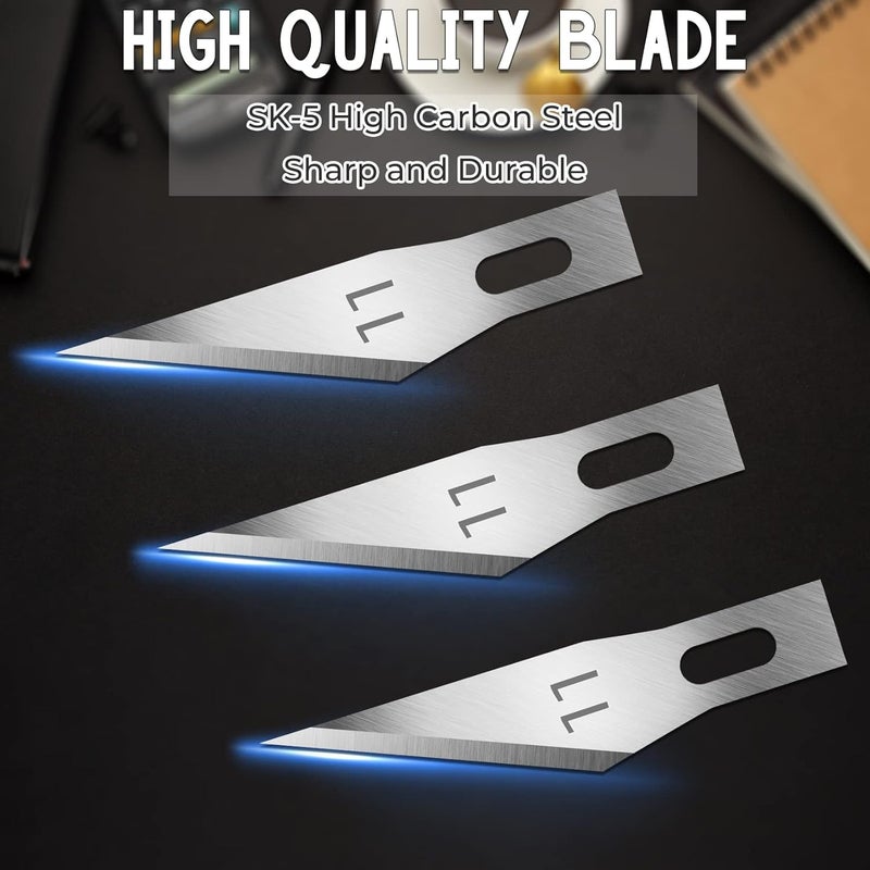 Jetmore 120 Pack Exacto Knife Blades 11, Craft Knife Blades Replacement, Exacto Blade 11, Hobby Knife Blade Refills for Art, Craft, Scrapbooking, Cutting, Carving - Image 3
